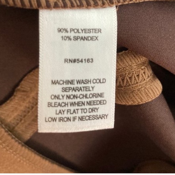 Marc New York Andrew Marc Cognac Vegan Suede Pencil Skirt - Picture 5 of 5